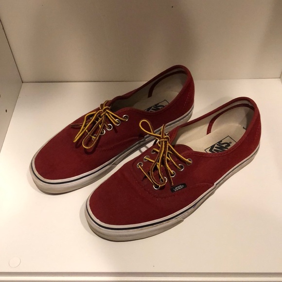 vans authentic dark red